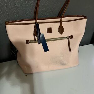 Dooney & Bourke Pink and Brown Tote Bag